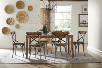 Barrett Dining Table 110611 in Natural by Coaster w/Options [CRDS-110611 Barrett]