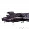 S195 Sectional Sofa in Dark Brown Leather by Beverly Hills