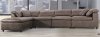 Audrey Sectional Sofa 55105 in Brown Stone Microfiber by Acme