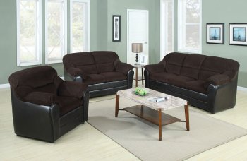 15975 Connell Sofa in Chocolate Corduroy & Espresso PU by Acme [AMS-15975 Connell]