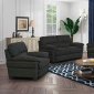 Blake Sofa in Deep Blue Microfiber Fabric by ESF w/Options