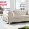 Scarlett Sofa 663 in Cream Velvet Fabric by Meridian w/Options