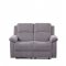 Rauf Motion Sofa 54450 in Gray Velvet by Acme w/Options