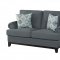 Beacon Park Sofa & Loveseat 9817DG in Dark Gray by Homelegance