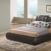 8269 Upholstered Bed in Brown Leatherette by Global