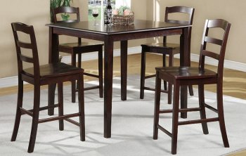 Dark Cappuccino 5Pc Counter Height Contemporary Dinette Set [PXDS-F2245]