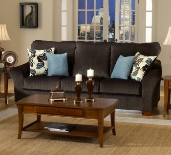 Chocolate Fabric Modern Living Room Sofa & Loveseat Set [CHFS-CU-7500]