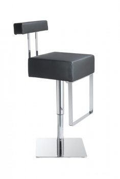 Black Faux Leather Upholstered Modern Cushioned Bar Stool [EFBF-2212 Black]