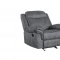 Zubaida Motion Sofa 55025 in Gray Velvet by Acme w/Options