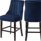 Oxford Counter Stool 722 Set of 2 Navy Velvet Fabric - Meridian