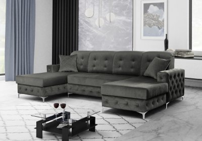 Verso Large W114 Sectional Sofa - Gray - Skyler Design