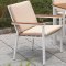 Aisha Outdoor 5Pc Table Set CM-OT1867T-40 in White & Oak