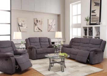 Jacinta Motion Sofa in Gray Velvet by Acme w/Options [AMS-51410 Jacinta]