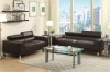 F7264 Sofa & Loveseat Set in Espresso Bonded Leather by Poundex