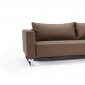 Cassius Olive Begum Fabric Sofa Bed w/Chromed Steel Legs