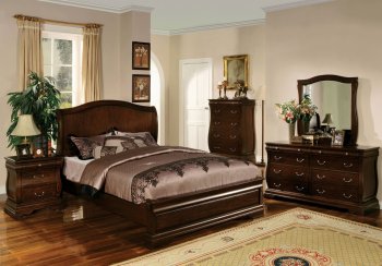 CM7503 Brunswick Bedroom in Dark Walnut w/Platform Bed & Options [FABS-CM7503 Brunswick]