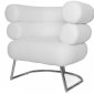 Mony Chair in White Leatherette by Whiteline Imports