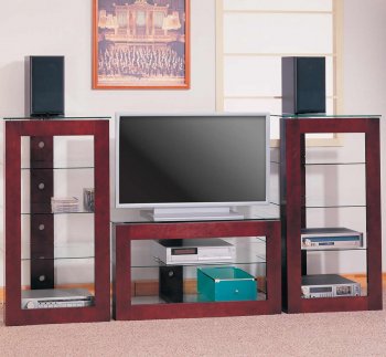 Dark Brown Finish Modern Entertainment Unit w/Media Towers [CRTV-5795]