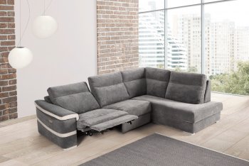 Viral Power Motion Sectional Sofa in Grey Fabric by ESF [EFSS-Viral Grey]