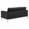 Loft Sofa in Black Faux Leather by Modway w/Options