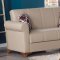 Yonkers Sofa Bed in Cream Leatherette by Empire w/Options