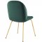 Scoop Dining Chair 3548 Set of 2 in Green Velvet by Modway