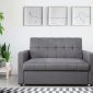 Vaiknock Adjustable Sofa LV00177 in Dark Gray Linen by Acme