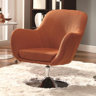 902148 Accent Chair Set of 2 in Orange Fabric by Coaster