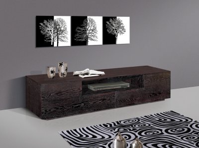 Wenge Finish Modern Elegant Entertainment TV Center