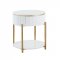 Daveigh Coffee Table 3Pc Set LV02464 in White & Gold by Acme