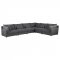 Sasha Modular Sofa 3Pc 551681 Barely Black Coaster w/Options