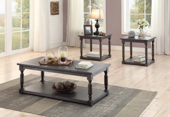 Amaryllis 3560-31 Coffee Table 3Pc Set Dark Grey by Homelegance [HECT-3560-31 Amaryllis]