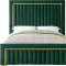 Dolce Bed in Green Velvet Fabric by Meridian w/Options