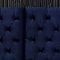 Grande Upholstered Bed in Navy Velvet Fabric by Meridian