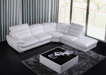 8468 Sectional Sofa in White Eco-Leather by VIG [VGSS-8468 White]