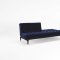 Oldschool Sofa Bed in Dark Blue w/Retro Legs by Innovation