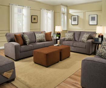 7077 Sofa & Loveseat Set in Endurance Shadow - Simmons w/Options [MXS-7077 Endurance Shadow]