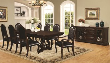 Bedford 105601 Dining Table in Mahogany by Coaster w/Options [CRDS-105601 Bedford]