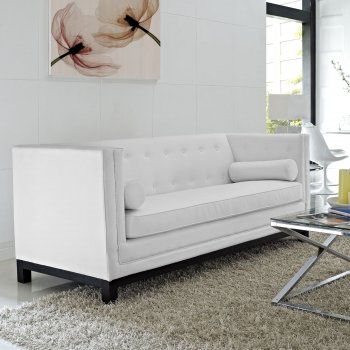 Imperial EEI-1421-WHI Sofa in Bonded Leather by Modway [MWS-EEI-1421-WHI-Imperial]