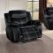 Bastrop Reclining Sofa 8230BLK in Black by Homelegance