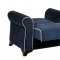 Irem Sofa Bed in Blue Microfiber by Rain w/Optional Items