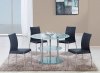 D79DT Dining Set 5Pc w/841DC Black Chairs by Global Furniture