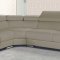 Pacifico Sectional Sofa in Taupe Full Leather by ESF