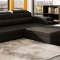 Polaris Mini Sectional Sofa in Black Bonded Leather by VIG