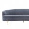 Baila Sofa TOV-S133 in Grey Velvet Fabric by TOV Furniture