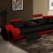 4084 Sectional Sofa in Black & Red Bonded Leather by VIG