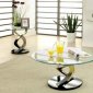 Nova CM4729 Coffee Table 3Pc Set in Satin Plated w/Options