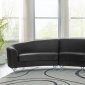 MS2070 Sectional Sofa in Black Velvet by VImports