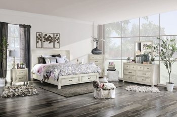 Deann 5Pc Bedroom Set CM7806WH in Antique White w/Options [FABS-CM7806WH-Deann]