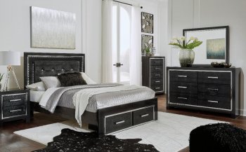 Kaydell Bedroom 5Pc Set B1420 in Black by Ashley w/Storage Bed [SFABS-B1420-Kaydell Storage]